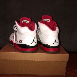 Jordan Retro 5s white/red/black